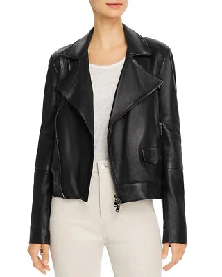 Jaqueta de couro de cordeiro Letty preta com zíper para motociclista tamanho M $1098 J BRAND - Imagem 1 de 4