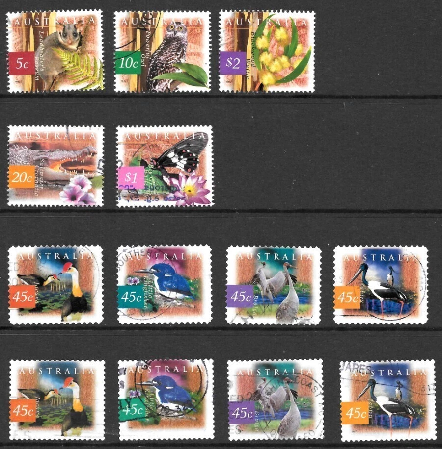 Australia 1996/97 Flora y Fauna Serie 1 y 2 (listado). Usado, Cat £13,90 Foto 1 de 1