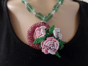 Nilgun Aslan JOUR DU NIL Halskette Calcedon mit handgefertigter rosa hellrosa - Bild 1 von 6