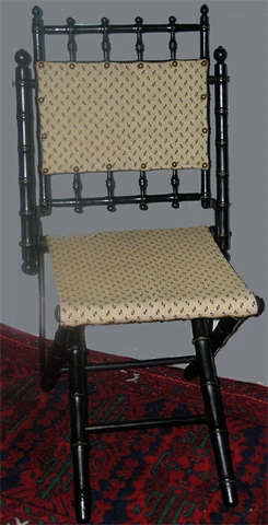 SIGNED AMERICAN AESTHETIC MOVEMENT CAMPAIGN CHAIR Cover