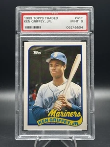 1989 Topps negociado - #41T Ken Griffey Jr (RC) Seattle Mariners PSA 9 - Imagen 1 de 7