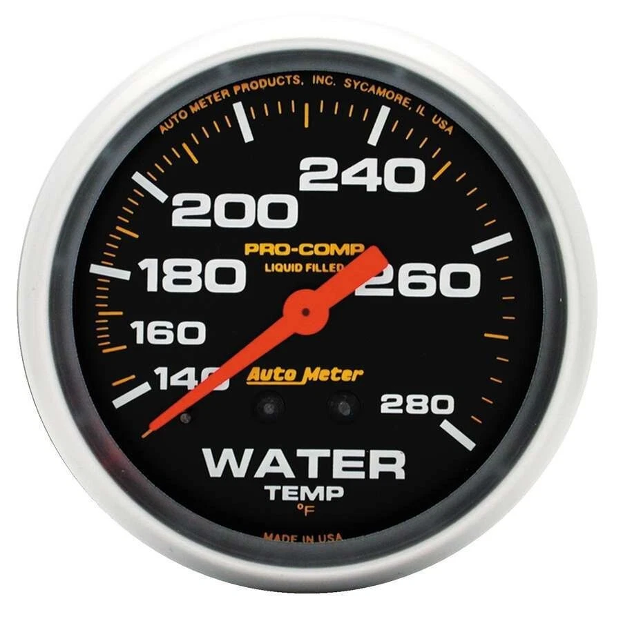 AutoMeter 5431 Pro-Comp Water Temp Gauge 140-280 Deg Liquid Filled 2 5/8in Dia - Image 1 of 1