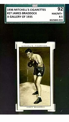 1936 JAMES BRADDOCK RC SGC 8.5 MITCHELL & SON *HIGHEST GRADE* ((POP 2 RARITY)) - Image 1 of 3