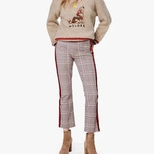 NEW MOTHER The Insider Ankle Plaid Tuxedo Stripe Jean Size 26 - Picture 1 of 10