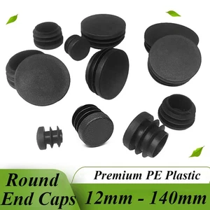 Round Plastic Tube End Caps Insert Bungs Blanking Plugs Stoppers Chair Feet Leg - Picture 1 of 48