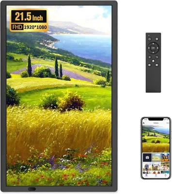 21.5" Large Digital Picture Frame 64GB, Wifi Photo Frame 1920X1080 FHD IPS Displ - Image 1 of 4