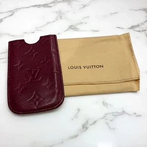 Louis Vuitton Leather iPhone 4 Case Monogram Emplate Red Leather Used - Picture 1 of 3