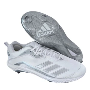 Botines de béisbol Adidas Icon Bounce para hombre talla 17 blanco gris piel de hierro nuevos - Imagen 1 de 10