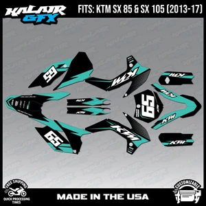 Graphics Kit for KTM 85SX 105SX SX85 SX105 (2013-2017) Bold Series - Teal - Bild 1 von 4