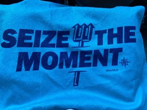 Seattle Mariners 2025 ALDS Game 2 SGA Mlb Playoffs rally towel Seize The Moment - Picture 1 of 1