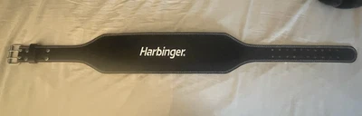 Harbinger 6 英寸衬垫皮革举重腰带 XL 码状况良好。 — 第 1/4 张图片