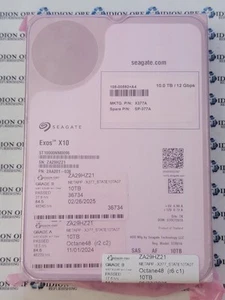 Disque dur SAS SEAGATE 10 To 3,5" 7200 tr/min ST10000NM0096, GRADE B, SKU 18624 - Photo 1/2