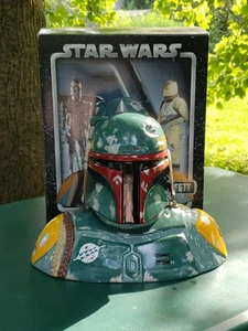 Barattolo biscotti Mandalorian Boba Fett scatola ceramica dipinta a mano 2006 grande pesante - Foto 1 di 24