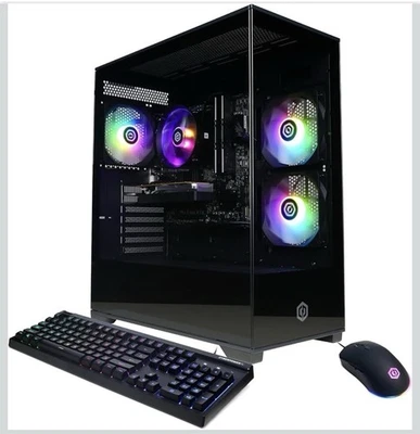 CyberPowerPC Gamer Master Gaming PC, AMD Ryzen 5 5500 3.6GHz, Radeon RX GMA3100A - Image 1 of 4