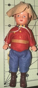 Vintage Unbranded 6” Royal Canadian Mountie Toy Doll - Picture 1 of 3