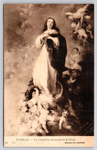 Murillo La Conception Immaculee de la Vierge Louvre Sepia Postkarte - Bild 1 von 2