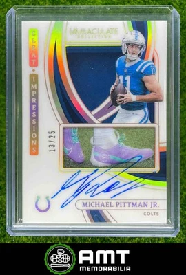 2024 Panini Immaculate Michael Pittman Jr. Cleat Impressions Auto 13/25 Colts - Image 1 of 3