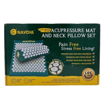 Nayoya Acupressure Mat & Pillow Set. New open package - Image 1 of 3