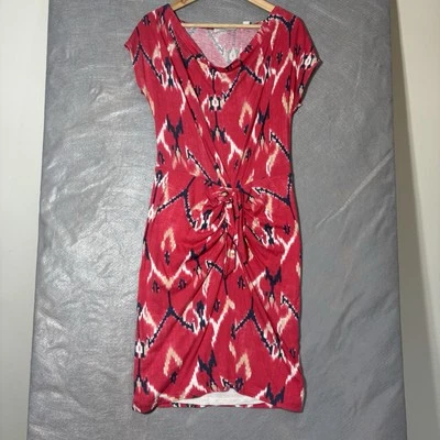 Country Road Jersey Midi Dress Women's Sz S Ikat Tribal Boho Hippie Beach Casual - image 1 of 4