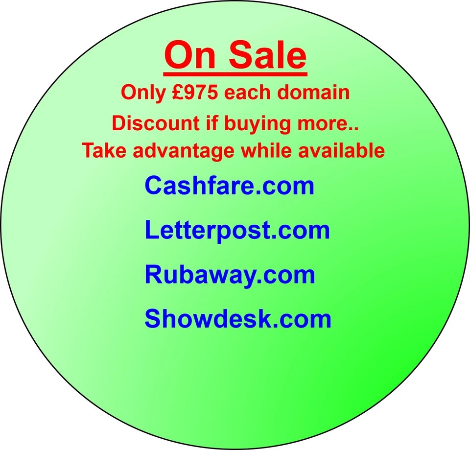 Web site .com Domains, On sale now. Great names - Low prices. - Image 1 of 1