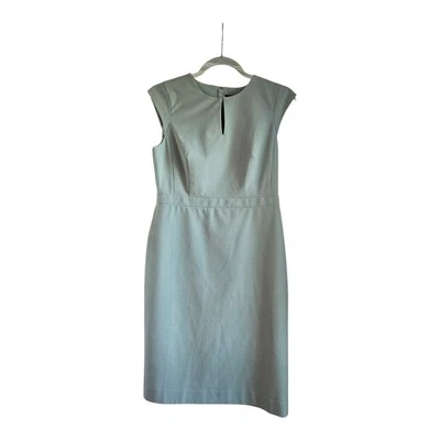 Vestido Ann Taylor Cerradura 4 Pequeño Sin Mangas Verde Pastel Mangas Gorra Funda  Foto 1 de 4