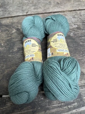 Hilo de lana merino Louet Gems 2 100 g/175 yds lt Worsted DK plateado verde británico  Foto 1 de 3