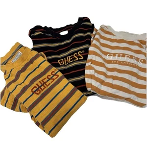 Vintage Años 90 Guess Multicolor Rayas Cuello Simulado Manga Larga XL (JUEGO DE 3) - Imagen 1 de 19