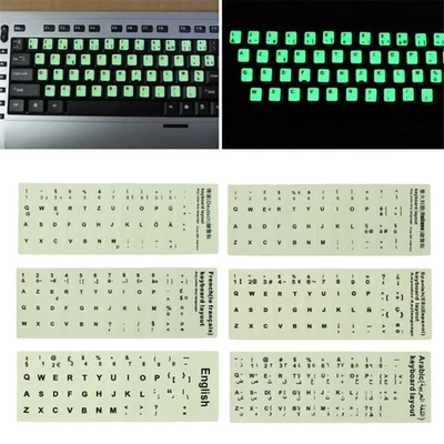 Different Languages Notebook Desktop Universal Luminous Keyboard Stickers - Image 1 of 4
