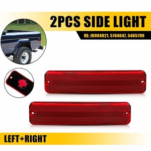 2PC Side LED Light Red Lens Rear for 1976-1986 CJ7 Jeep 5764646 Red Housing - Picture 1 of 10
