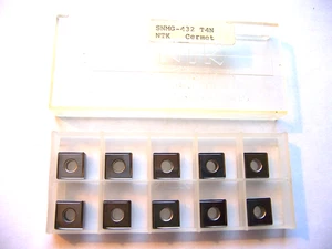 New 10 Pcs - SNMG 432  Grade T4N Cermet Inserts NTK - Picture 1 of 2