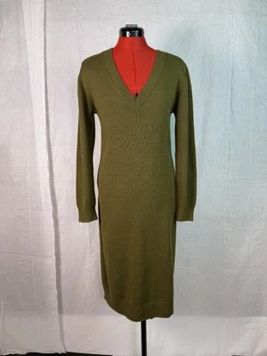 MELROSE & MARKET Olive Green Knit Sweater Dress Size XS Long Sleeve Maxi C969 - Image 1 of 4