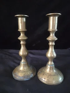 Rostand Brass Candle Sticks 8" - Picture 1 of 5