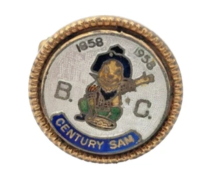 Vintage Gold Tone Cufflink BC British Columbia centennial 1958 CENTURY SAM - Picture 1 of 4
