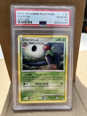 PSA 10 Gem Mint Pokémon TCG CHERRIM Platinum Arceus 15/99 Non Holo - Image 1 of 2
