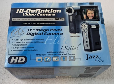 Jazz Elite HDV178 HD Video Recorder Camera 11 MP Camcorder Handheld 8x Zoom - Image 1 of 4