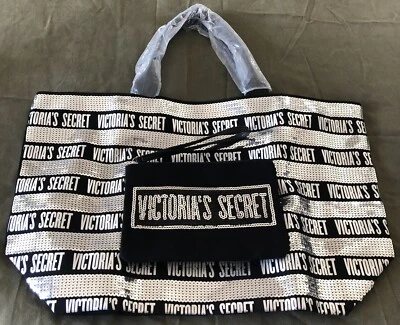 Victoria’s Secret  Large Sequined Tote Bag And A Wristlet Pouch Wallet - Image 1 of 4