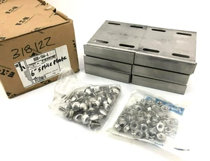 Box of 12 New Eaton B-Line 9SS6-1044-6 Splice Plates 6" Width Stainless Steel - Picture 1 of 6