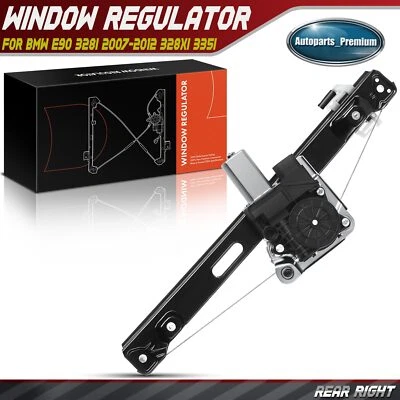 Rear Right Window Regulator w/ Motor for BMW E90 328i 2007-2012 328xi 335i 335d - Image 1 of 4