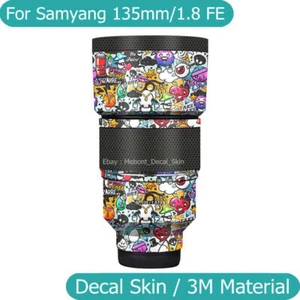 Para Samyang AF 135mm F1.8 FE Calcomanía Recubrimiento Vinilo Envoltura Película Cámara Lente Adhesivo - Imagen 1 de 29
