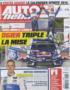 AUTO HEBDO n°2047 27/01/2016 MONTE CARLO SEBASTIEN BOURDAIS - Imagen 1 de 1