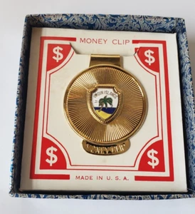 Clip para dinero vintage tono dorado - Islas Vírgenes - Hecho en EE. UU. - Imagen 1 de 3