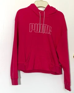 Puma Active Pullover Sweater Front Pocket Hooded Size Girls M - Picture 1 of 4