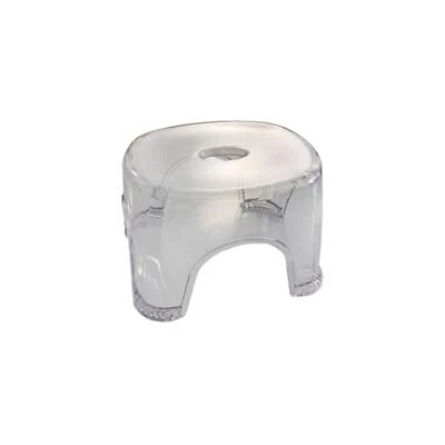Acrylic Bathroom Stool Shoe Changing Stool Shower Bench Seat for Living Room - Image 1 of 4