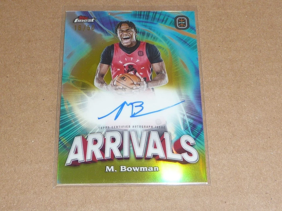 2022/23 Topps Finest OTE MALIK BOWMAN AUTOGRAPH/AUTO GOLD REFRACTOR /50 K4169 - Image 1 of 1