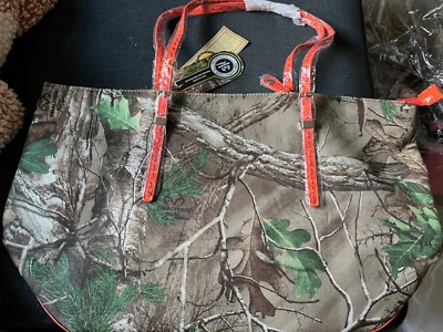 Bolso/bolso de mano/cartera Realtree camuflaje con detalles naranjas grandes correas ajustables de lona nuevo con etiquetas Foto 1 de 4