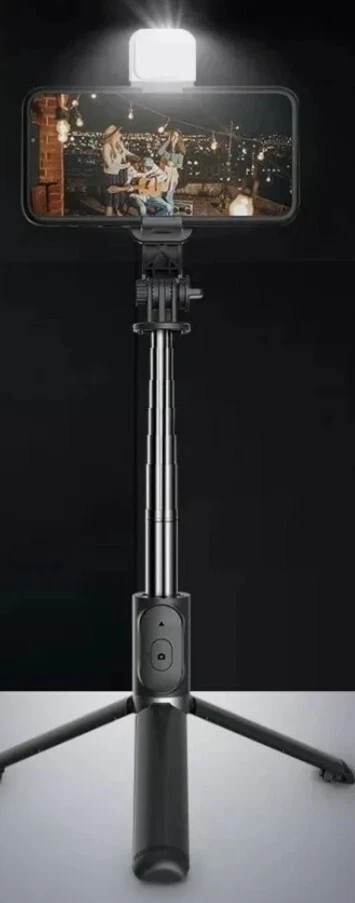 Remote Selfie Stick Tripod with Fill Light Phone Desktop Stand Holder Universal - Image 1 of 1