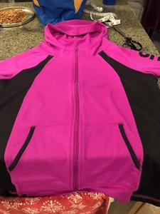Justice Cheer Hoodie Zip Up Fushia Jacket Size 16/18 - Picture 1 of 6