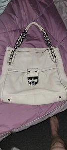 Womans Bmakowsky Creme/Tan Shoulder Bag 🎒 Beautiful Conditions - Picture 1 of 24