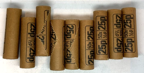 Ireland UK Original Half Penny Bank Roll Rare 1/2 Penny Rolls Cover