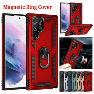 For Samsung S22 Plus S21 S20 Luxury Shockproof Stand Armor Phone Case Cover - Picture 1 of 33